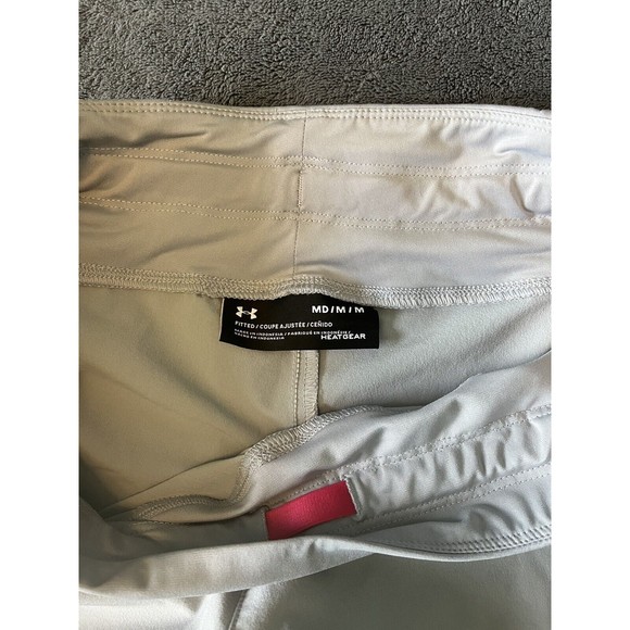 Under Armour Fitted Heat Gear Shorts Light Gray Size M Lightly Worn - Picture 3 of 5